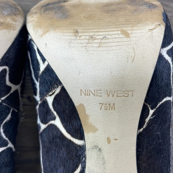 Nine West Women’s NW Luminous Animal Print Open Toe Heels, Calf Hair, size 7.5 - Picture 9 of 10